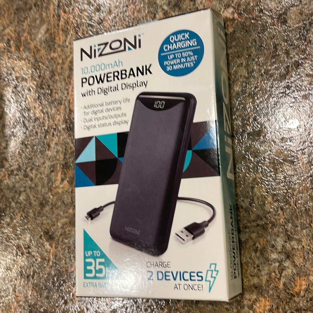 NEW in original box High-Capacity Quick Power Charger Bank wDigital Display